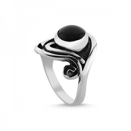 Inel argint 925 cu piatra onix cabochon ITU0051 [0]